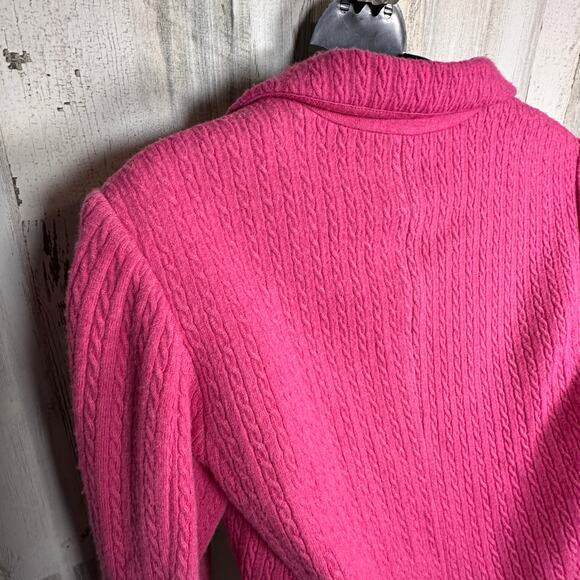 Talbots Cable Knit 100% Wool Blazer – Magenta Jacket XL – Classic – MSRP $229 - Picture 4 of 8